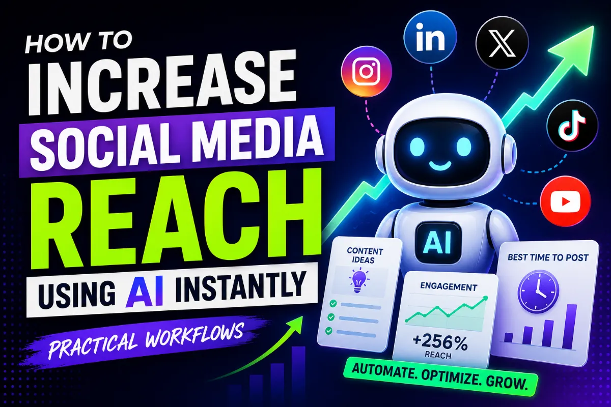 How to Increase Social Media Reach Using AI Instantly (Practical Workflows)